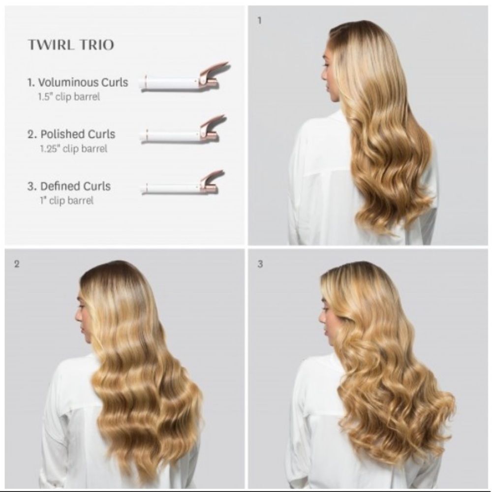 T3 Twirl Trio 3-Barrel Curling Iron Set - Picture 6 of 7